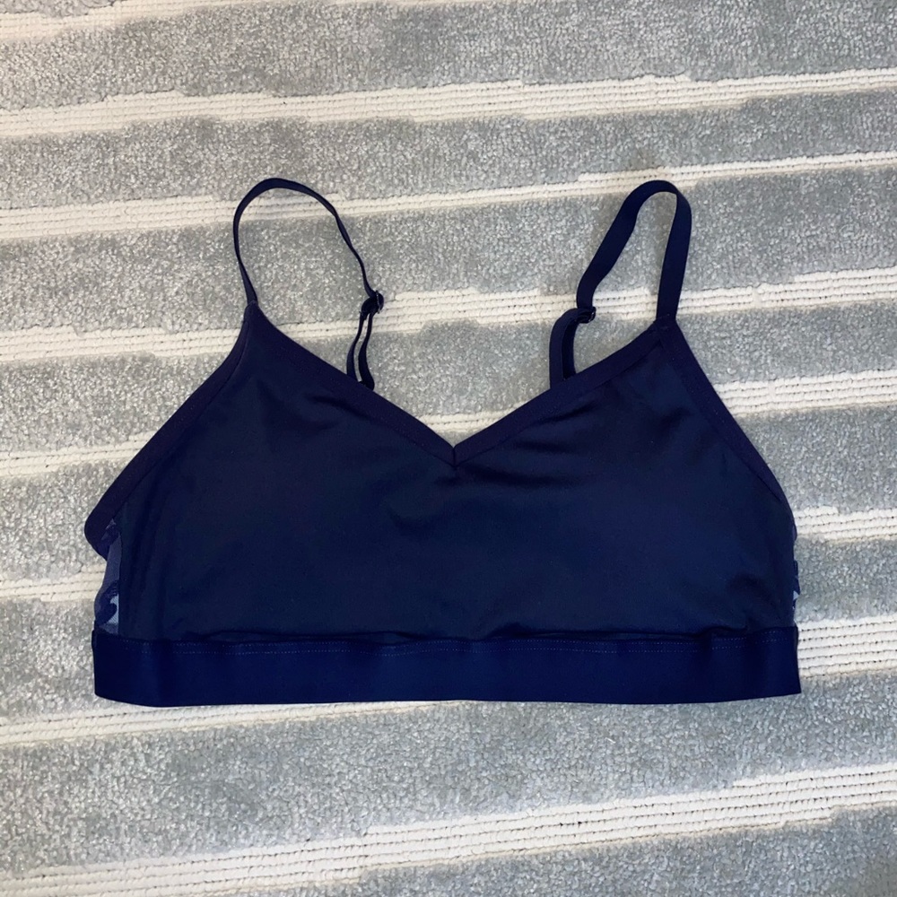 Aerie Navy Blue and Blue Cheetah print sports bra